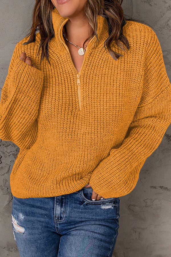 solid color loose turtleneck sweater