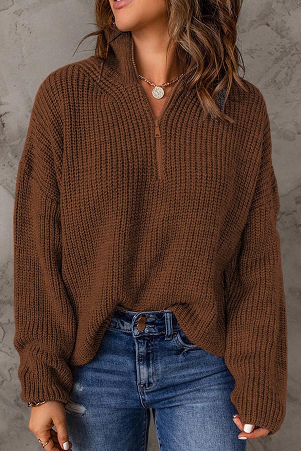 solid color loose turtleneck sweater