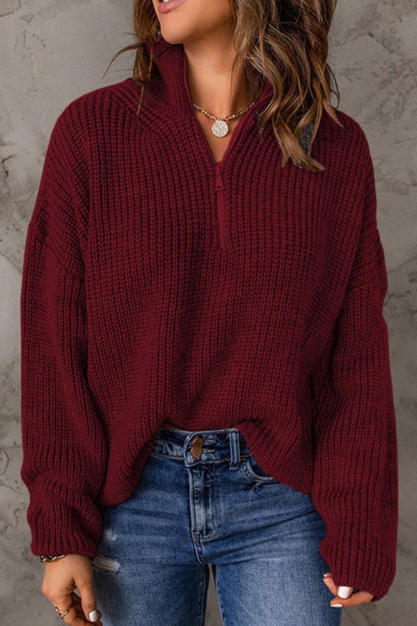 solid color loose turtleneck sweater