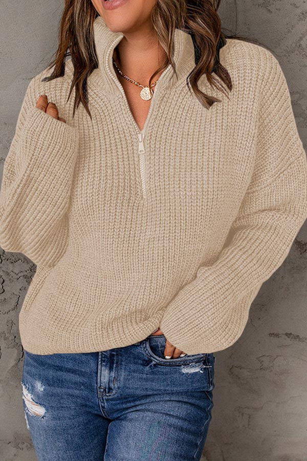 solid color loose turtleneck sweater