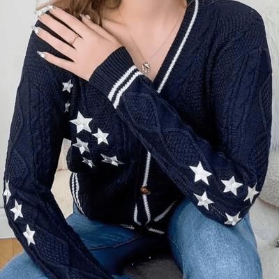 Midnights Cardigan Custom Version, Navy Blue Cardigan Sweater