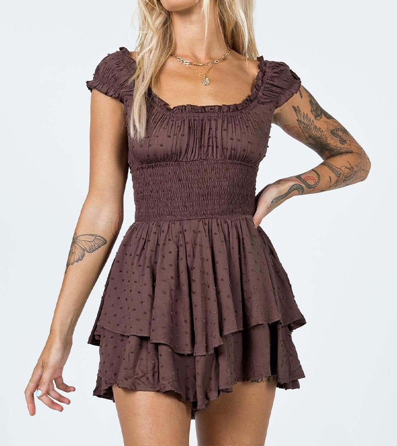 Summer Delicate Jacquard Layers Mini Dress