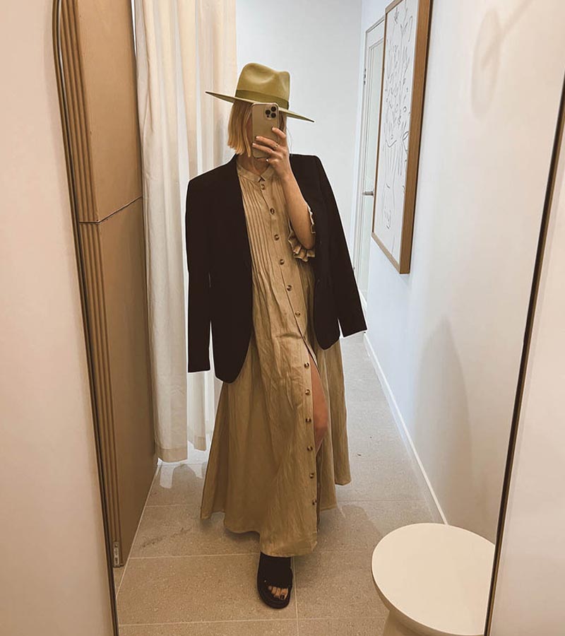 Robe en lin élégante plissée Debbie 