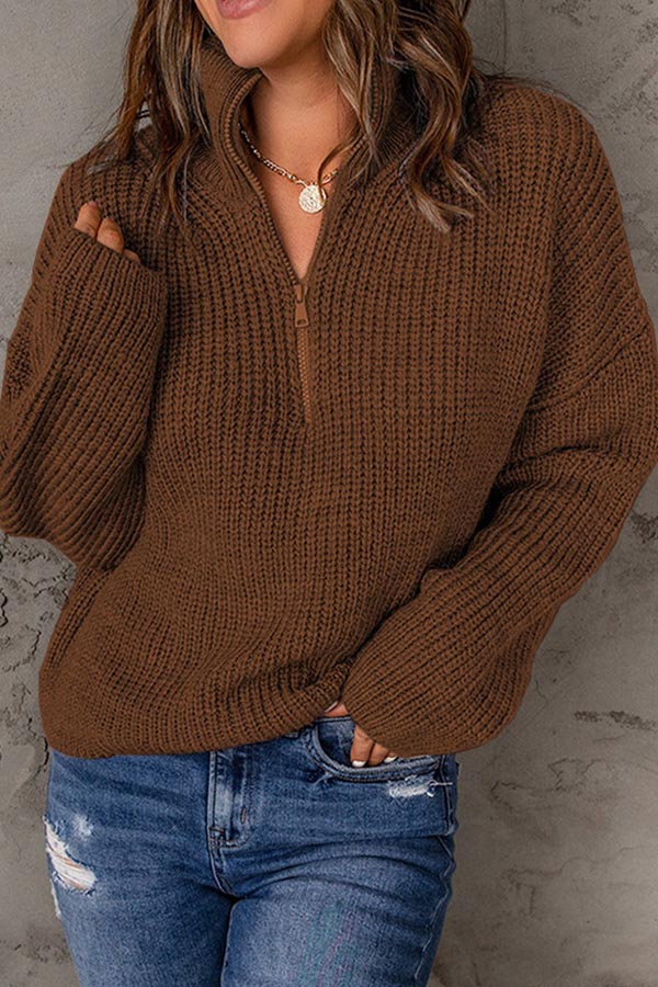 solid color loose turtleneck sweater