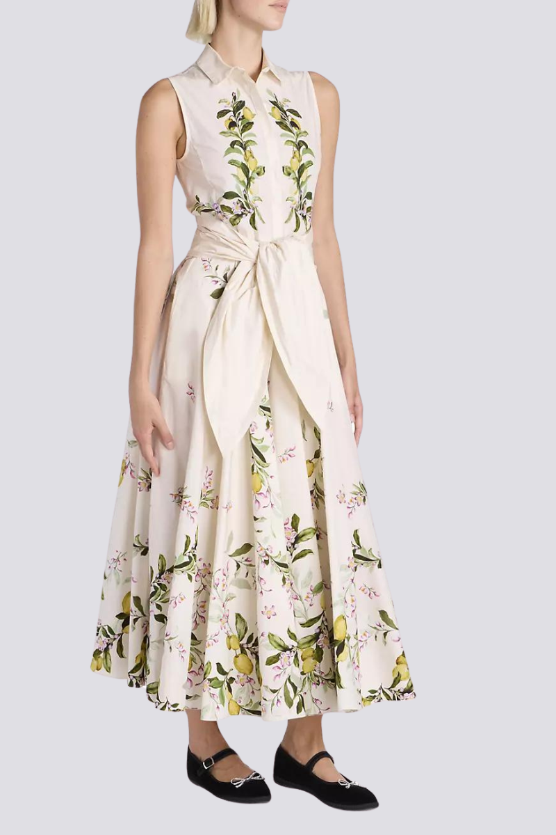 Adelle Floral Bow Sleeveless Maxi Dress