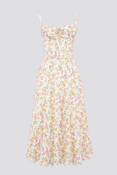 Athénaïs Floral Ruched Maxi Dress