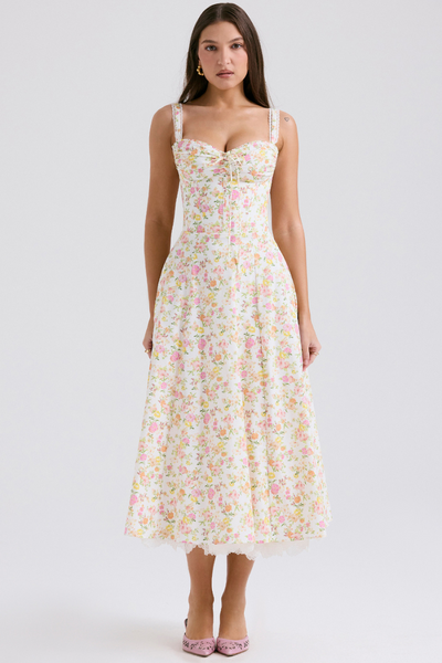 Athénaïs Floral Ruched Maxi Dress