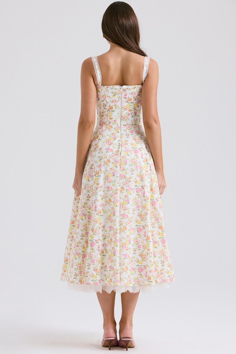 Athénaïs Floral Ruched Maxi Dress