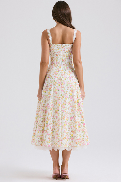 Athénaïs Floral Ruched Maxi Dress