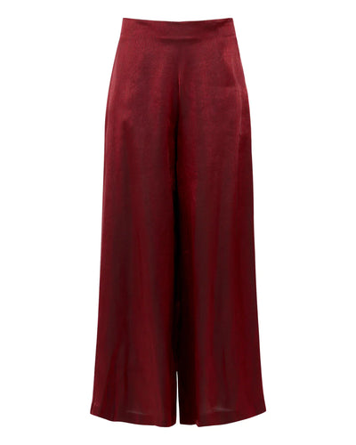 Deep VNeck Shirt wide Leg Pants Set