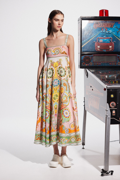 Estelle Spaghetti Paisley Maxi Dress