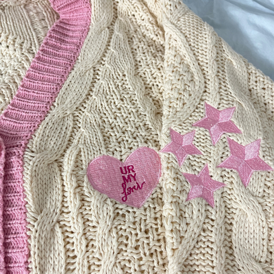 Lover Cardigan Custom Version, Pink Lover Album Cardigan Sweater