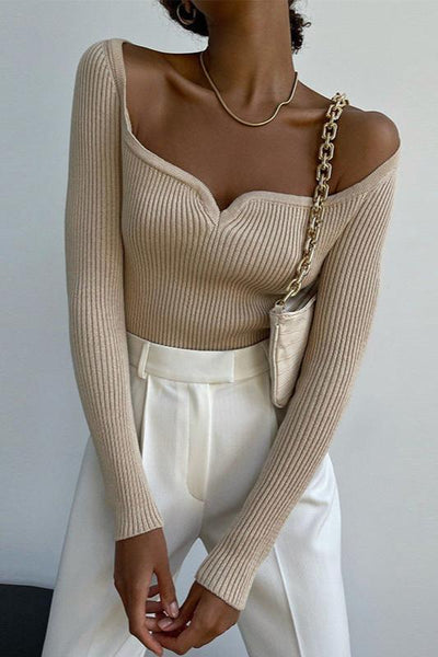 Women's Jumper With Shaped Cut In Milky