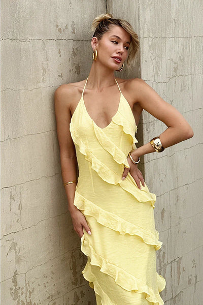 Sophia Maxi Dress - Lemon