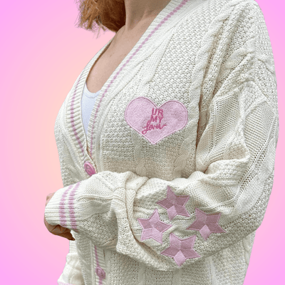 Lover Cardigan Custom Version, Pink Lover Album Cardigan Sweater