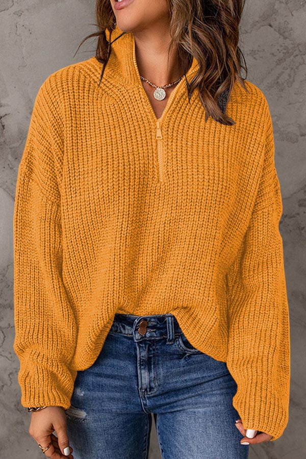 solid color loose turtleneck sweater