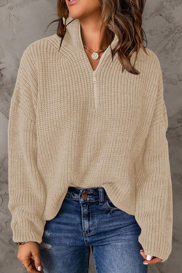 solid color loose turtleneck sweater