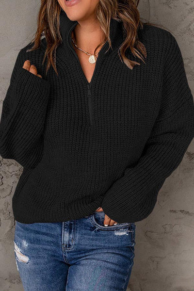 solid color loose turtleneck sweater