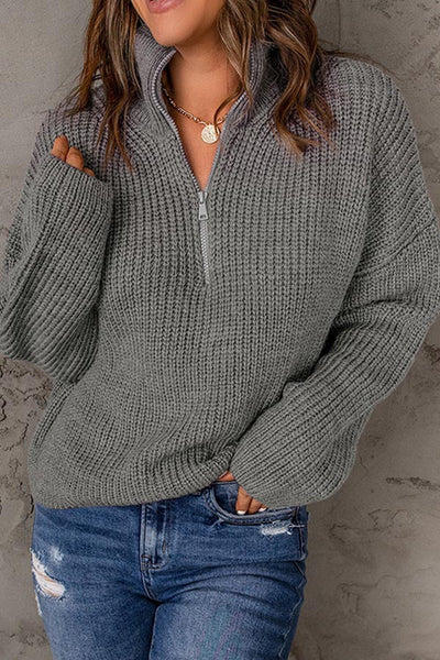 solid color loose turtleneck sweater