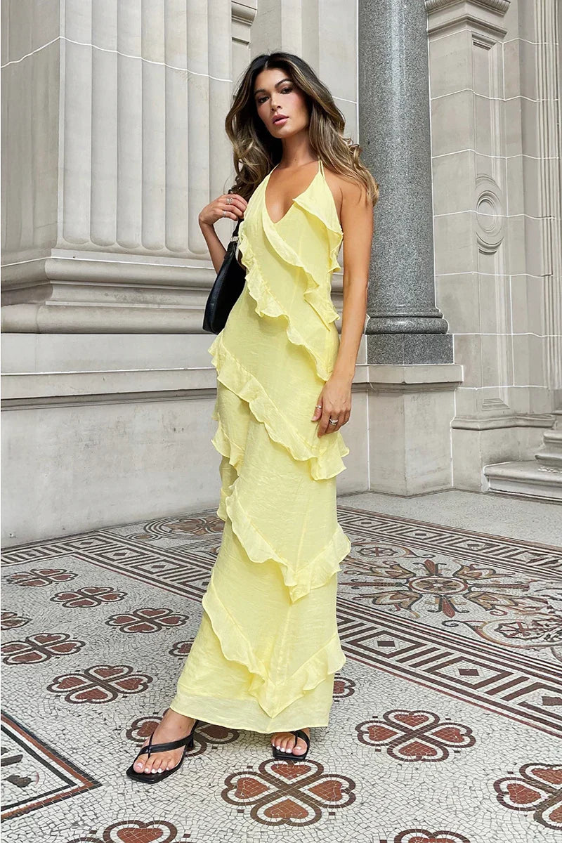 Sophia Maxi Dress - Lemon