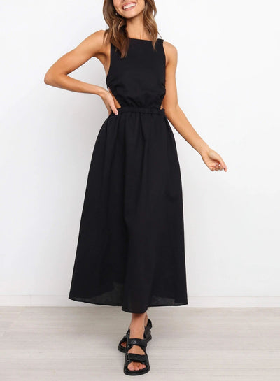 Robe d'été chic et sexy au dos 