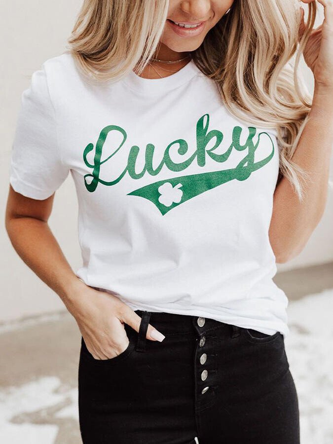 Damen St. Patrick's Day Kleeblatt T-Shirt 