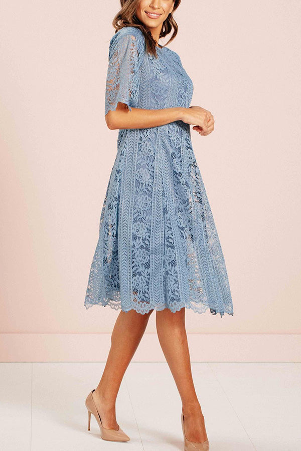 Romantic & Graceful Lace Midi Dress