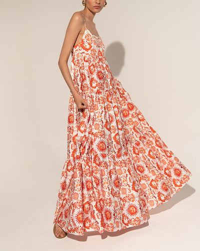 Orangefarbenes, schickes Sonnen-Unterkleid 