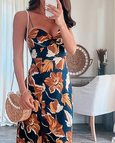 All-in-one Strappy Print Dress