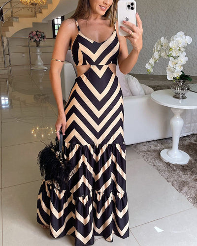 Chic Striped Slip Dress