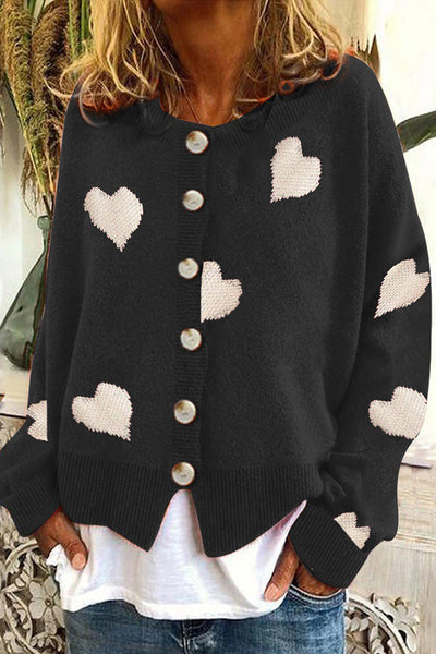 Cardigan Femme Pull Coeur