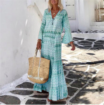 Kleid mit geometrischem Boho-Print 