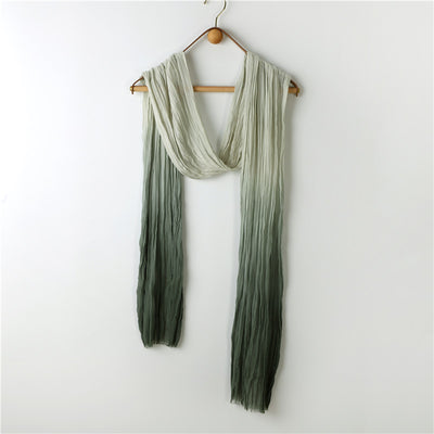 Dip Dye  Ink Blue Cotton Scarf