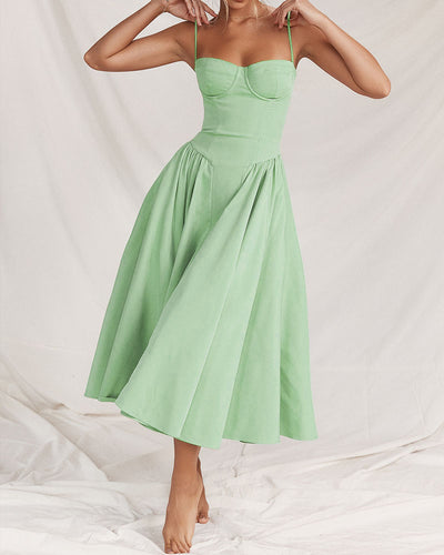 Elegant Solid Color Slip Dress