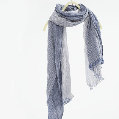 Gradual change in striped Cotton Scarf