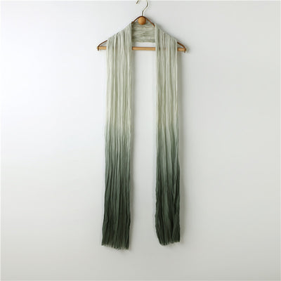 Dip Dye  Ink Blue Cotton Scarf