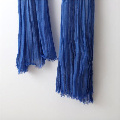 Dip Dye  Ink Blue Cotton Scarf