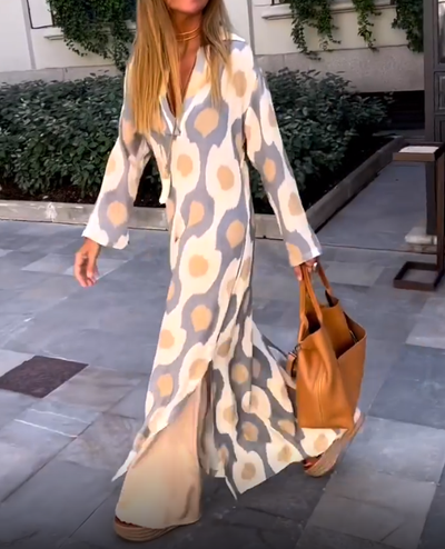 Elegant Leopard Print Maxi Dress