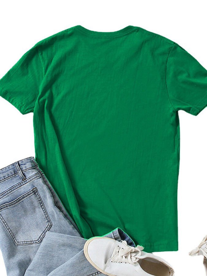 Damen T-Shirt mit Kleeblatt-Motiv zum St. Patrick's Day 