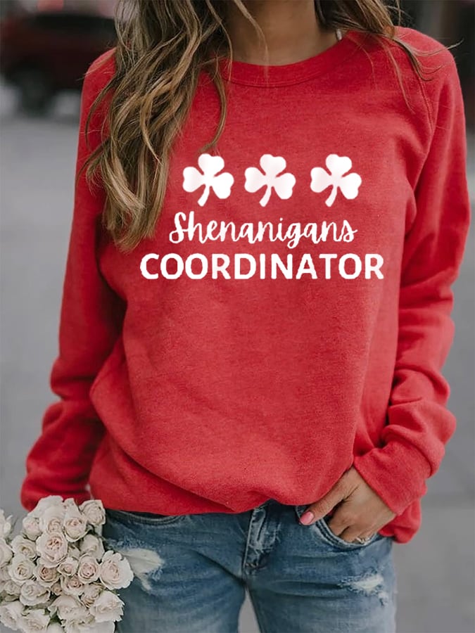 Women's Shenanigans Coordinator Shamrock Casual Sweatshirt