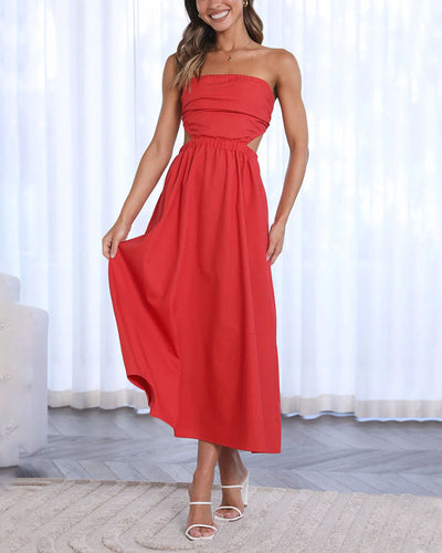 Off shoulder sexy wrap bust dress