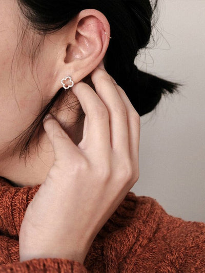 Boucles d'oreilles trèfle de la Saint-Patrick pour femmes 