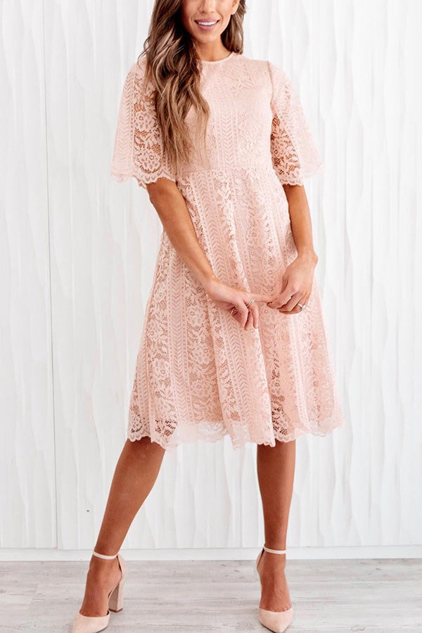 Romantic & Graceful Lace Midi Dress