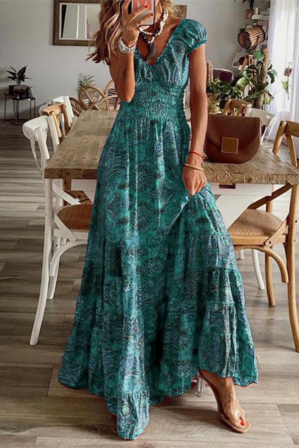 Robe longue à motif cachemire Endless Love Story