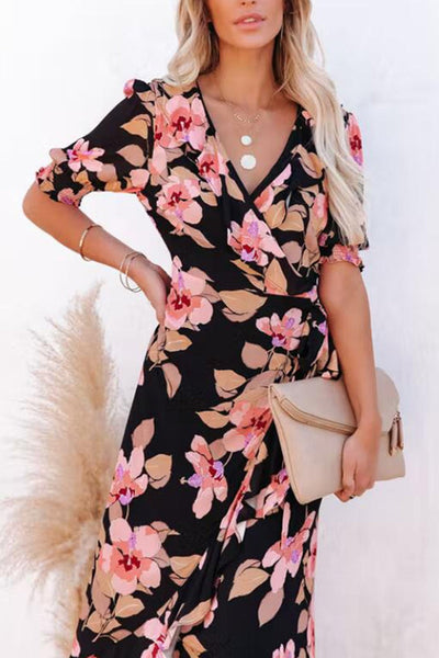 Lewyn Floral Wrap Maxi Dress