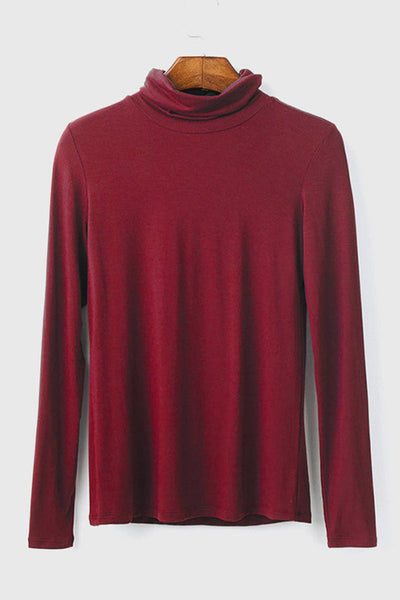 Turtle-Neck Bottoming Long Sleeve Top