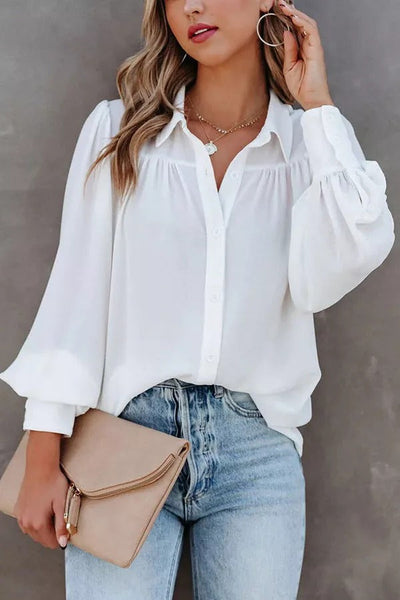 Take Note – Lockere Bluse mit Knopfleiste