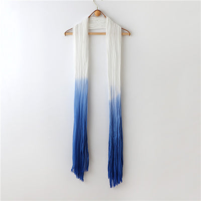 Dip Dye  Ink Blue Cotton Scarf