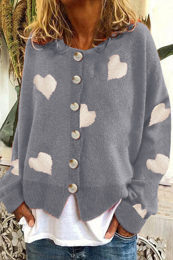 Cardigan Femme Pull Coeur