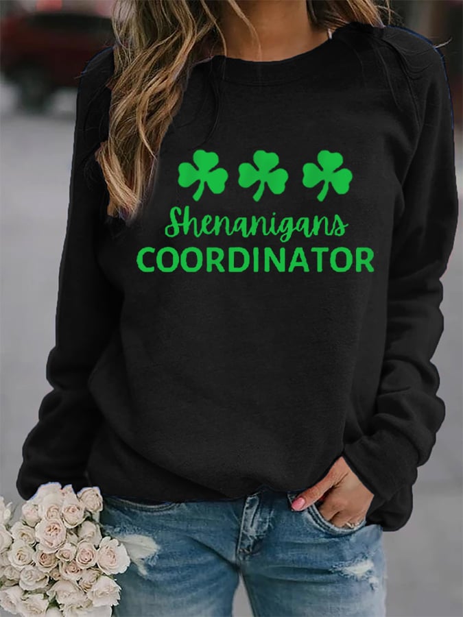 Women's Shenanigans Coordinator Shamrock Casual Sweatshirt